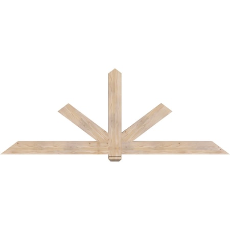 Ekena Millwork Kennewick Smooth Timber Gable Bracket, Douglas Fir, 96"W x 36"H x 3 1/2"D x 5 1/2"F, 9/12 Pitch GBW096X36X0406KEN00SDF
